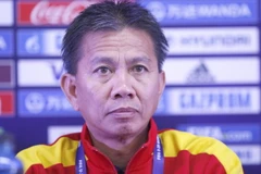 HLV U20 Việt Nam Hoàng Anh Tuấn. (Ảnh: Đức Lộc/TTXVN)