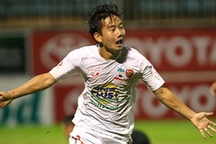 Minh Vương mở đầu cho chiến thắng của HAGL. (Nguồn: Bongdaplus)