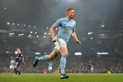 Kevin de Bruyne tiếp tục thăng hoa để giúp Man City nối dài kỷ lục. (Nguồn: Getty Images)