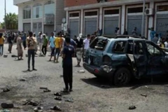 Hiện trường vụ đánh bom ở Yemen. (Nguồn: abplive.in)