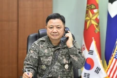 Rodong Sinmun cho rằng việc ông Park Han-ki thăm các binh sỹ là hành động 'trái ngược với đối thoại và hòa bình.' (Nguồn: Yonhap)