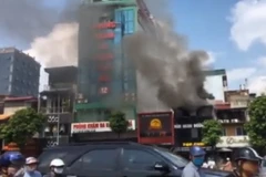 Hiện trường vụ hỏa hoạn. (Ảnh cắt từ clip)