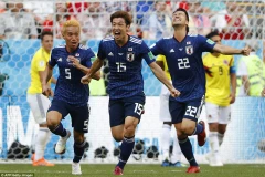 Osako (số 15) giúp Nhật Bản giành chiến thắng tại World Cup 2018. (Nguồn: AFP/Getty Images)