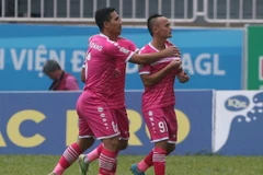 Quốc Phương lại giúp Sài Gòn FC chiến thắng. (Nguồn: dantri)