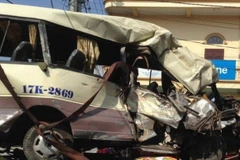 Hiện trường vụ tai nạn ở Uông Bí.