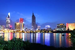 Một góc trung tâm Thành phố Hồ Chí Minh. (Ảnh: Ngọc Hà/TTXVN)