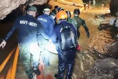 Đội giải cứu đội bóng thiếu niên Thái Lan. (Nguồn: AFP/Getty Images)