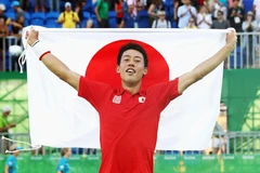 Kei Nishikori mang về tấm huy chương quần vợt đầu tiên cho Nhật Bản sau 96 năm chờ đợi. (Nguồn: Kyodo) 