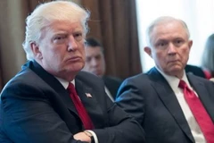 Tổng thống Mỹ Donald Trump và Bộ trưởng Tư pháp Mỹ Jeff Sessions. (Nguồn: Getty Images)