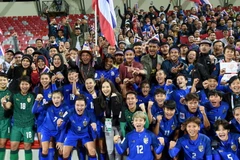 Tuyển nữ Thái Lan giành vé dự World Cup 2019. (Nguồn: AFC)