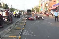 Hiện trường vụ tai nạn.