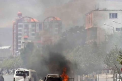 Hiện trường vụ nổ bom xe. (Nguồn: AP)