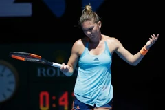 Simona Halep gục ngã ngay vòng đầu tiên. (Nguồn: AP)