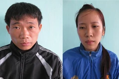 Hai đối tượng trong vụ bắt cóc tống tiền. (Ảnh: Mạnh Tú/Vietnam+)