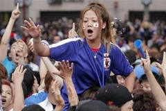 Cổ động viên Nhật Bản. (Nguồn: AP)