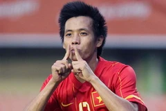 Văn Quyết đã có 5 bàn thắng tại SEA Games 26. (Ảnh: Quốc Khánh/TTXVN)
