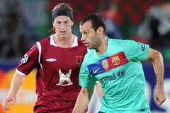 Mascherano xuất phát trong trận đấu với Rubin Kazan. (Nguồn: Getty Images)