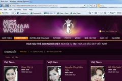 Website bình chọn. (Nguồn: missvietnamworld)