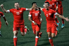 Niềm vui của các cầu thủ Singapore. (Nguồn: AFF)