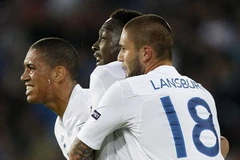 Niềm vui của các cầu thủ Anh. (Nguồn: Reuters)