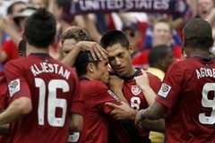 Niềm vui của các cầu thủ Mỹ. (Nguồn: AP)