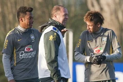 Robinho và Neymar (ảnh) sẽ cùng Pato ra sân từ đầu. (Nguồn: Reuters)