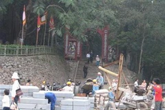 Đền Hùng đang được khẩn trương nâng cấp phục vụ cho lễ hội. (Nguồn: Internet)