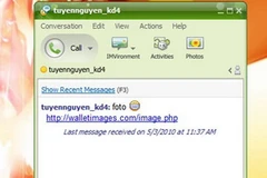 Yahoo Messenger bị virus tấn công. (Nguồn: TT&VH)