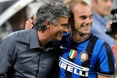 Mourinho và Sneijder khi còn trong màu áo Inter. (Nguồn: Getty Images)