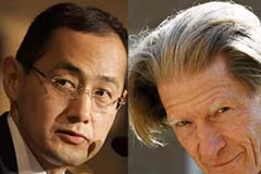 Nhà khoa học Shinya Yamanaka của Nhật Bản và John B. Gurdon của Anh. (Nguồn: AFP)