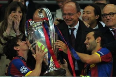 Niềm vui của Messi và Mascheran. (Nguồn: AFP)