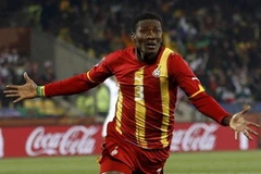 Gyan ghi bàn thắng quý như vàng mang chiến thắng về cho Ghana. (Nguồn: Reuters)