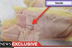 Kim khâu được phát hiện trong bánh sandwich. (Nguồn: abcnews.go.com)