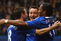Villas-Boas đang hy vọng vào bộ ba Drogba-Lampard-Terry. (Nguồn: Getty Images)
