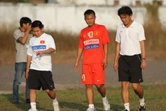 Trọng Hoàng trong buổi tập chiều 13/12. (Ảnh: TT&VH)