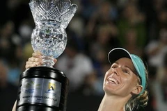 Niềm vui của Dementieva sau khi bảo vệ thành công chức vô địch Sydney International. (Ảnh: Reuters)