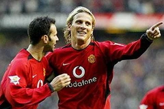 Forlan khi còn khoác áo Manchester United. (Nguồn: Internet)