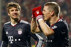 Schweinsteiger và Mueller cùng lập công mang về chiến thắng cho Bayern. (Nguồn: Reuters)