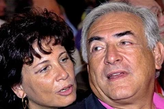 Vợ chồng Dominique Strauss-Kahn - Anne Sinclair. (Nguồn: AFP)