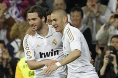 Benzema và Higuain đã ghi 41 bàn cho Real ở Liga mùa này. (Nguồn: Reuters)