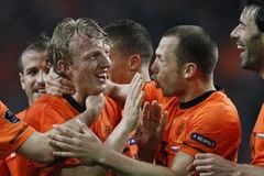 Niềm vui của các cầu thủ Hà Lan. (Nguồn: AP)