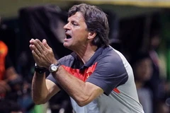 Ông Goetz không hài không về khâu dứt điểm của học trò. (Ảnh: Quốc Khánh/TTXVN)