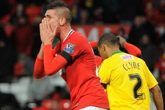 Macheda "sốc" khi đội nhà thua. (Nguồn: Getty Images)