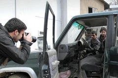 Chiếc xe chở hai đối tượng. (Nguồn: AP)