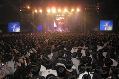 Trong một đêm nhạc MobiFone RockStorm 2010. (Ảnh: CTV)