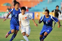 Môn bóng đá nữ tại SEA Games 25. (Ảnh: Quốc Khánh/TTXVN)