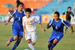 Môn bóng đá nữ tại SEA Games 25. (Ảnh: Quốc Khánh/TTXVN)