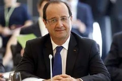 Tổng thống Pháp François Hollande tham dự hội nghị. (Nguồn: AP) 