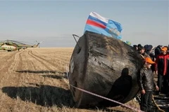 Bộ phận đổ bộ của tàu vũ trụ "Liên hợp TMA-14". (Ảnh: AP)