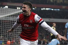 Giroud lập cú đúp trong chiến thắng hủy diệt của Arsenal. (Nguồn: AFP/Getty Images)